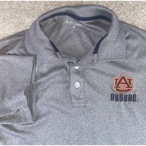 Chiliwear Auburn Tigers Performance Polo Gray Mens Medium NCAA Preppy Frat Game